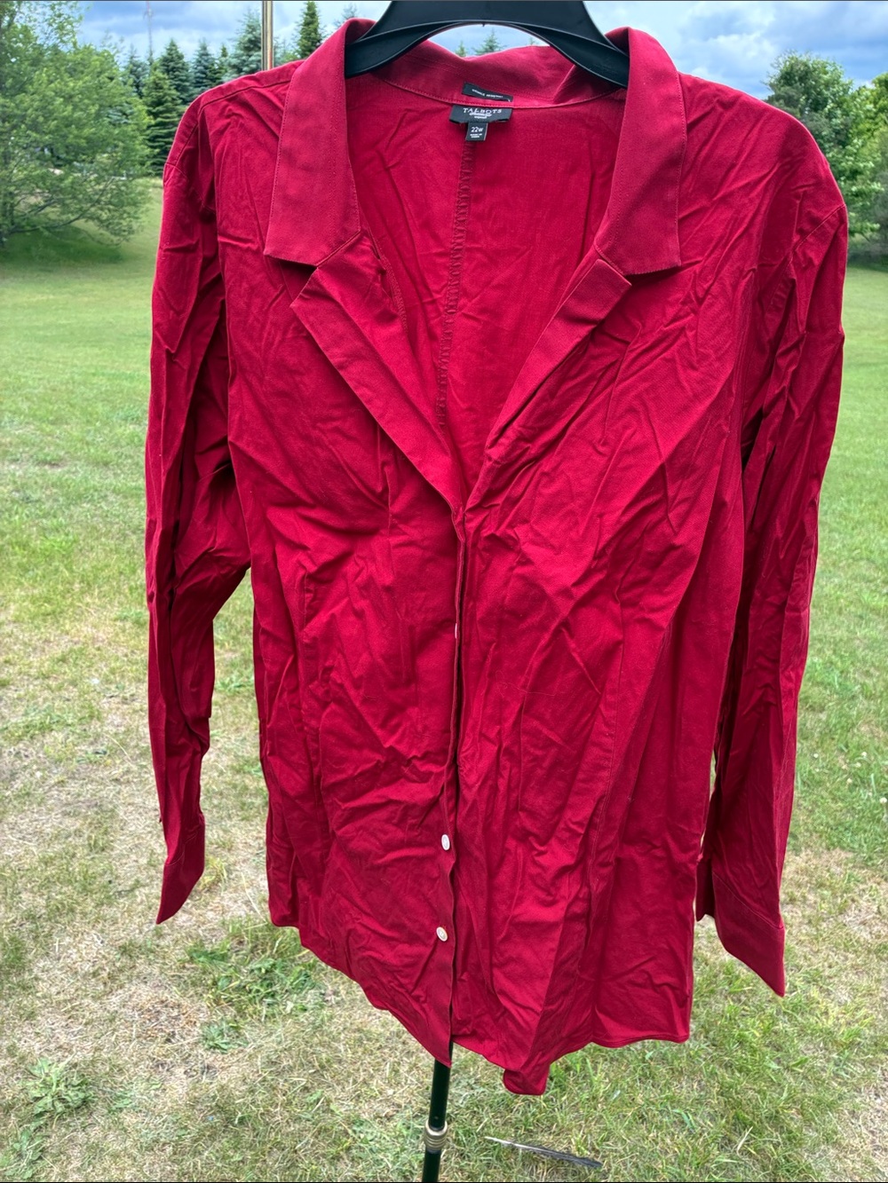 TALBOTS WOMAN PLUS 22W BUTTON FRONT TOP